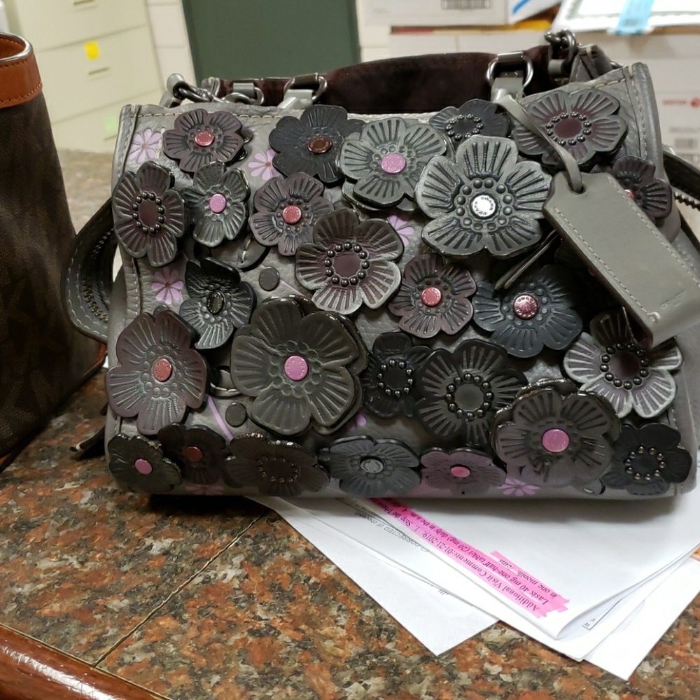 Coach tea rose purse